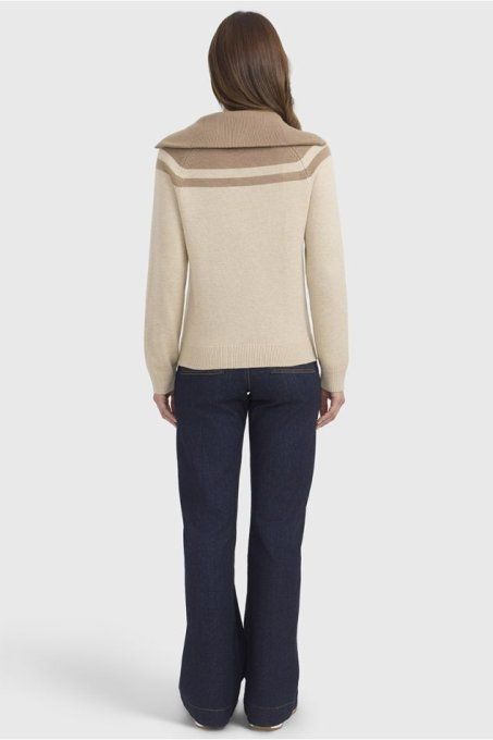 Dos du pull Harcour Claira Crème