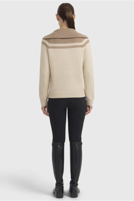 Pull col camionneur Harcour Claira Crème pour femme