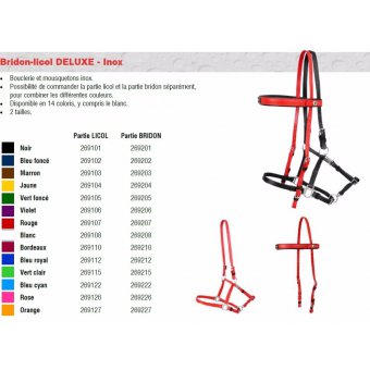 Partie Licol : Bridon Licol Deluxe Zilco