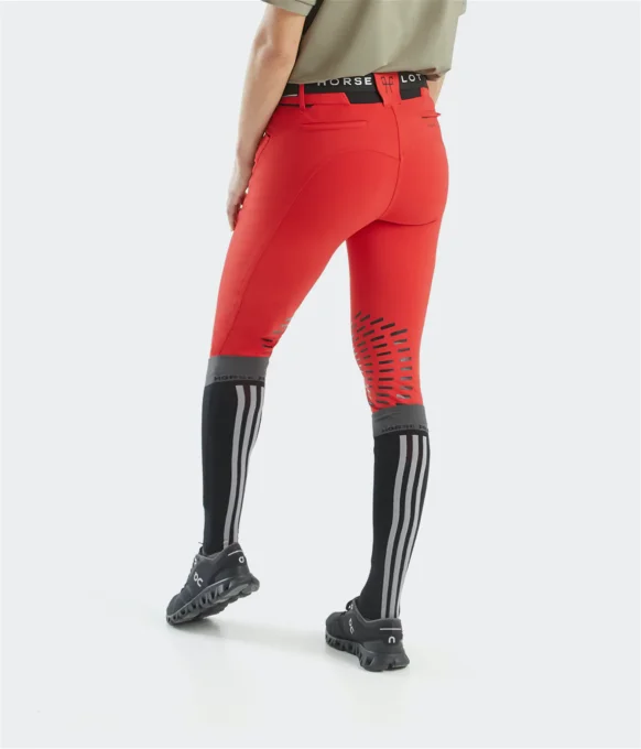 Pantalon X-DESIGN Horse Pilot Rouge - Femme