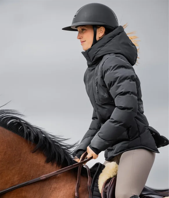 Doudoune d'Équitation Femme Horse Pilot – Chaude, Imperméable et Compatible Airbag