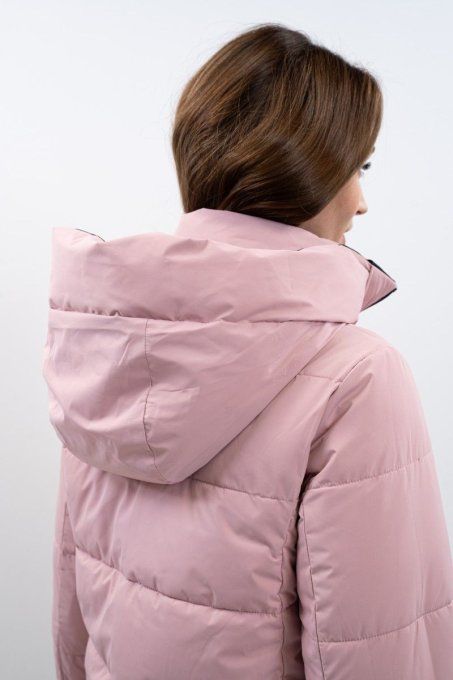 Parka courte réversible Adele FW25 Harcour Navy/Light Pink
