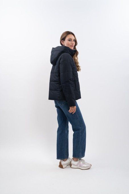 Parka courte réversible Adele FW25 Harcour Navy/Light Pink