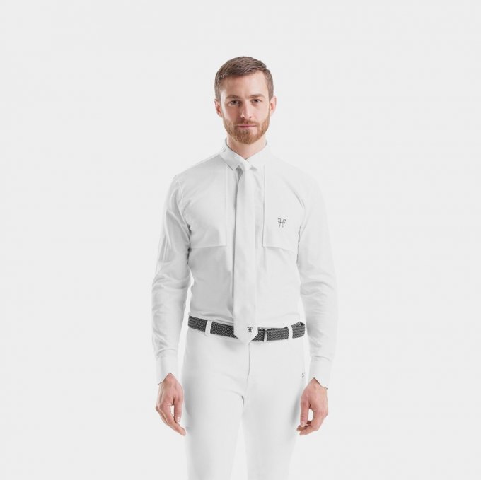 Horse Pilot - Chemise manches longues homme Design Ls Shirt blanc