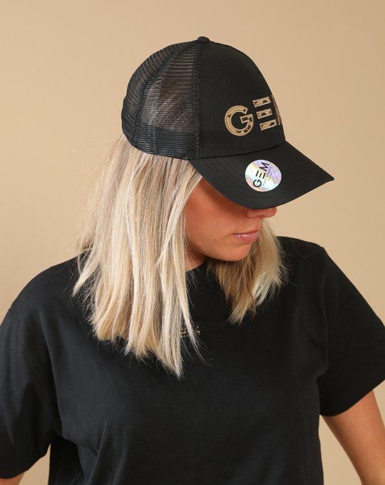 Casquette NINJA GEM Équitation Noir Léopard portée – collection 2026