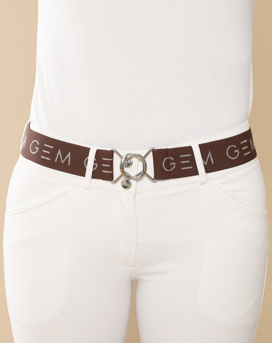 Ceinture ZAZA GEM Équitation Brownie Silver – collection Fall Winter 2026
