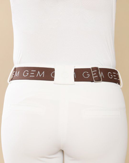 Ceinture ZAZA GEM Équitation Brownie Silver – vue portée de dos