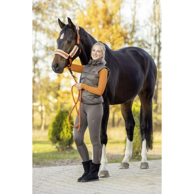 Legging d’équitation Full Grip femme Covalliero – Milky Chocolate