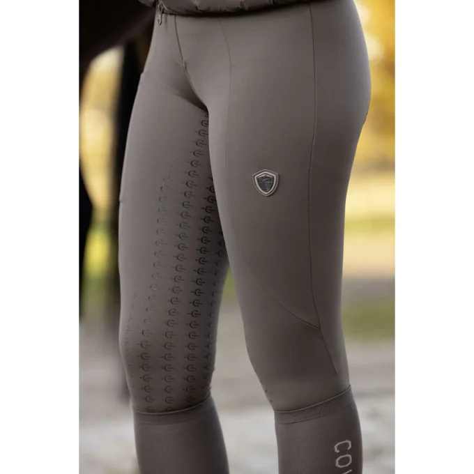 Legging d’équitation Full Grip femme Covalliero – Milky Chocolate