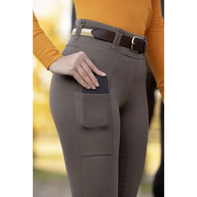 Legging d’équitation Full Grip femme Covalliero – Milky Chocolate