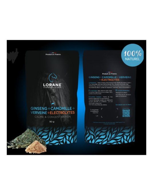 Ginseng + Camomille + Verveine + Électrolytes Lorane - Calme et concentration Unidose