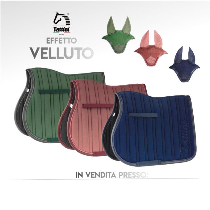 Tapis de selle Tattini en microfibre effet velours