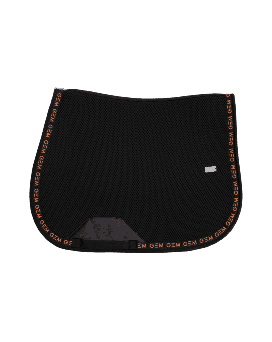 Tapis de selle GEM Mesh BLEU ultra respirant pour cheval corail