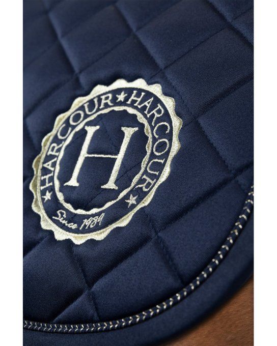 HARCOUIR - PACK Tapis Sunny et bonnet Funny Navy/Light Gold