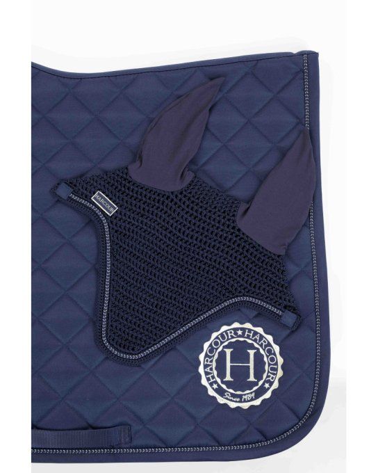 HARCOUIR - PACK Tapis Sunny et bonnet Funny Navy/Light Gold