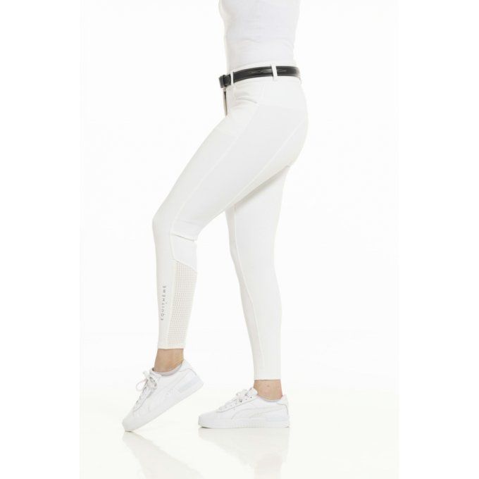 Pantalon EQUITHÈME Claudine fond silicone Blanc - Femme