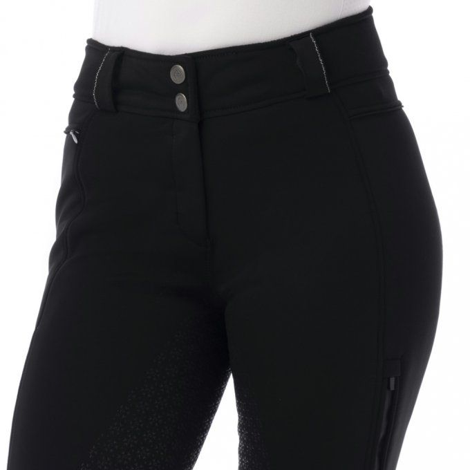 Pantalon EQUITHÈME Kitzbuhl Softshell fond silicone - Femme