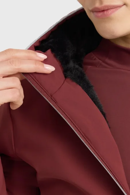 Capuche en fausse fourrure Veste Simhat Harcour Vigne