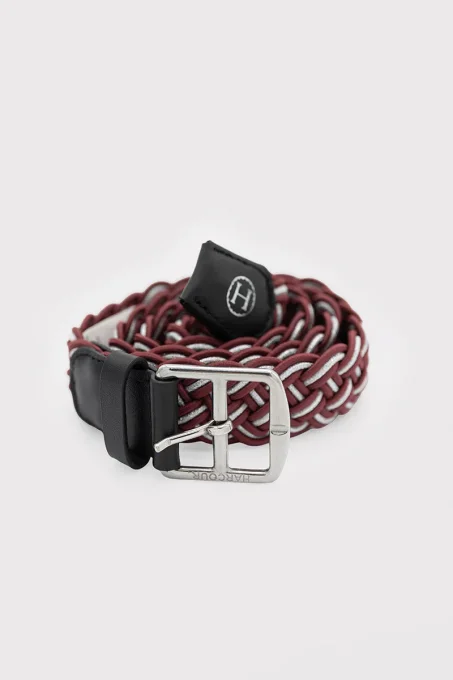 Ceinture tressée Harcour Charlene Vigne/Argent