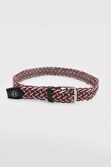 Ceinture tressée Harcour Charlene Vigne/Argent