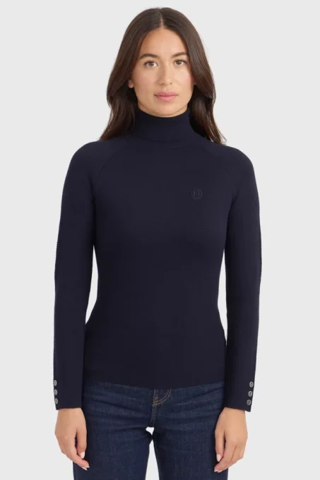 Pull col roulé Harcour Christina femme – Marine