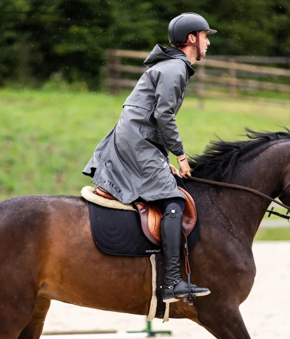 Long Raintech Veste imperméable d'équitation longue homme
