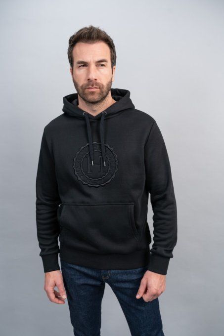  Sweat HARCOUR Samy  Noir Unisexe